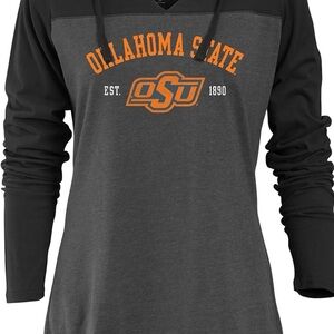 Oklahoma State Women's Gray and Black Hoodie